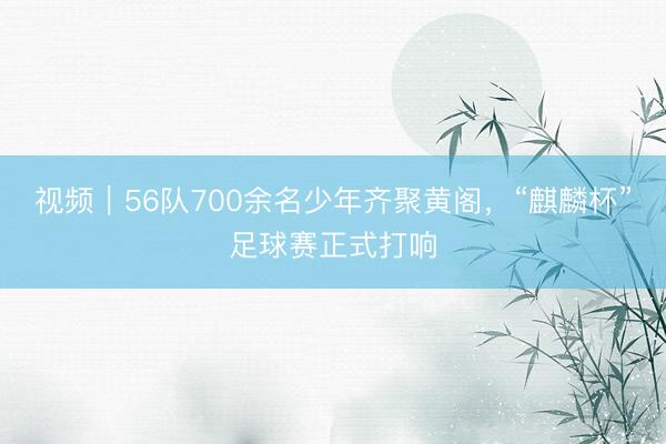 视频｜56队700余名少年齐聚黄阁，“麒麟杯”足球赛正式打响