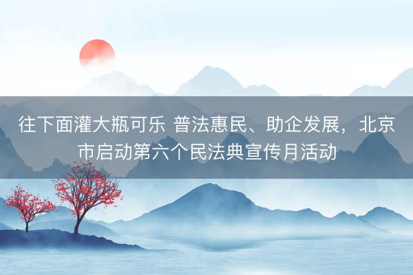往下面灌大瓶可乐 普法惠民、助企发展，北京市启动第六个民法典宣传月活动