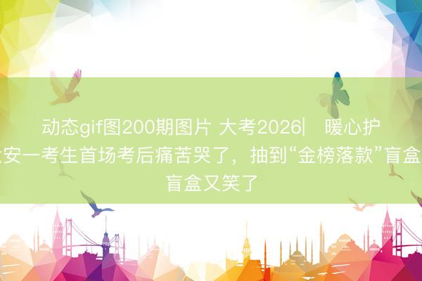 动态gif图200期图片 大考2026|﻿暖心护航！六安一考生首场考后痛苦哭了，抽到“金榜落款”盲盒又笑了