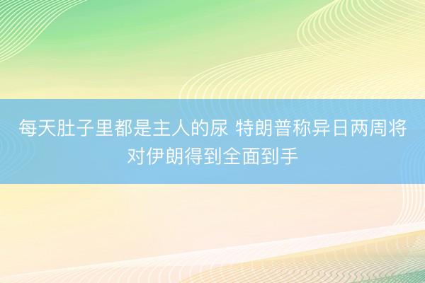 每天肚子里都是主人的尿 特朗普称异日两周将对伊朗得到全面到手