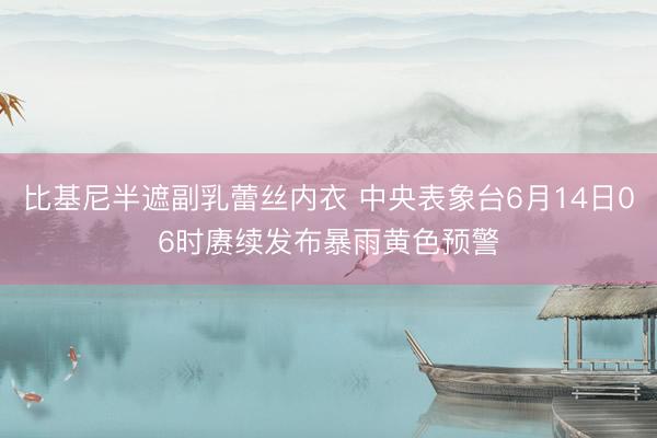 比基尼半遮副乳蕾丝内衣 中央表象台6月14日06时赓续发布暴雨黄色预警