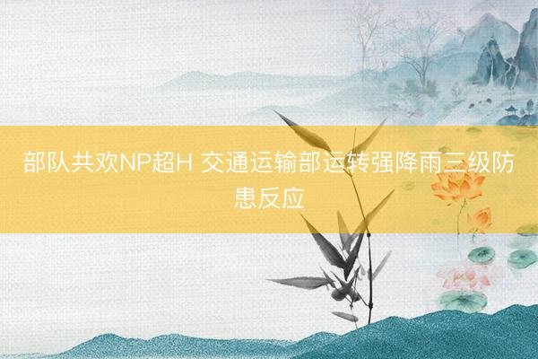 部队共欢NP超H 交通运输部运转强降雨三级防患反应