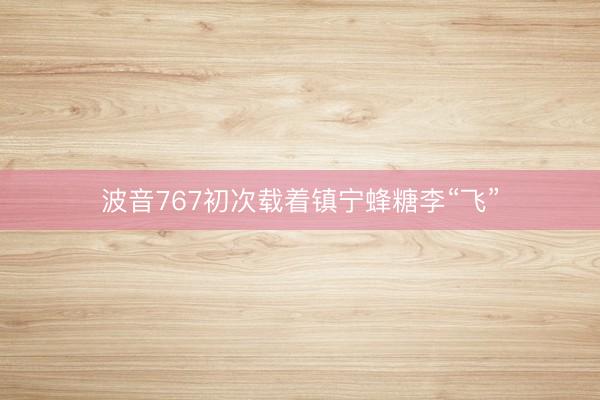 波音767初次载着镇宁蜂糖李“飞”